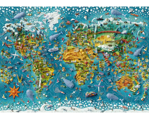 Sara Drake: Mundo Miniatura Rompecabezas 2000 Piezas Marca Heye