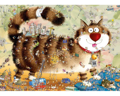 Rompecabezas Look Closely Degano: Vida de Gatos Rompecabezas 1000 Piezas Marca Heye