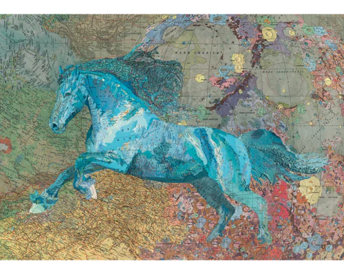 Matthew Cusick: Mapa Caballo Rompecabezas 2000 Piezas Marca Heye