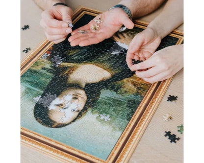 Leonardo Da Vinci: Mona Lisa con Marco Impreso Rompecabezas 500 Piezas Trefl