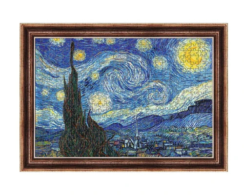 Vincent Van Gogh: La Noche Estrellada con Marco Impreso Rompecabezas 500 Piezas Trefl