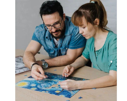 Vincent Van Gogh: La Noche Estrellada con Marco Impreso Rompecabezas 500 Piezas Trefl