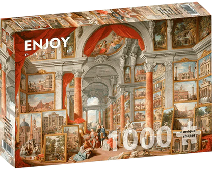 Paolo Panini - Galería de Vistas de Roma Moderna: Rompecabezas 1000 Piezas Enjoy Puzzle