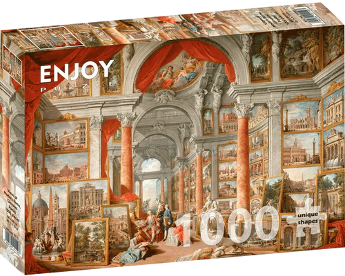 Paolo Panini - Galería de Vistas de Roma Moderna: Rompecabezas 1000 Piezas Enjoy Puzzle