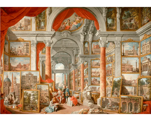 Paolo Panini - Galería de Vistas de Roma Moderna: Rompecabezas 1000 Piezas Enjoy Puzzle