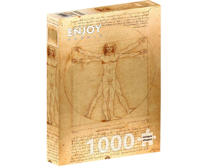 Leonardo da Vinci - El Hombre de Vitruvio: Rompecabezas 1000 Piezas Enjoy Puzzle
