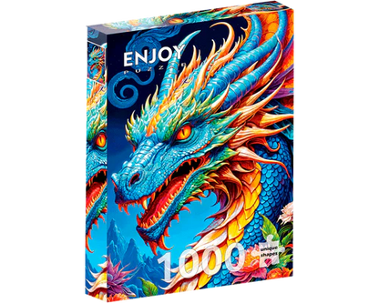 Dragón Azul: Rompecabezas 1000 Piezas Enjoy Puzzle