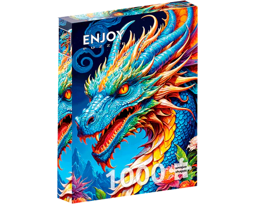 Dragón Azul: Rompecabezas 1000 Piezas Enjoy Puzzle