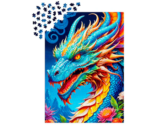 Dragón Azul: Rompecabezas 1000 Piezas Enjoy Puzzle