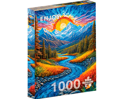Paisaje al Atardecer: : Rompecabezas 1000 Piezas Enjoy Puzzle