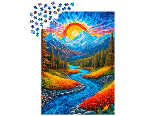 Paisaje al Atardecer: : Rompecabezas 1000 Piezas Enjoy Puzzle