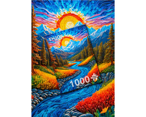 Paisaje al Atardecer: : Rompecabezas 1000 Piezas Enjoy Puzzle