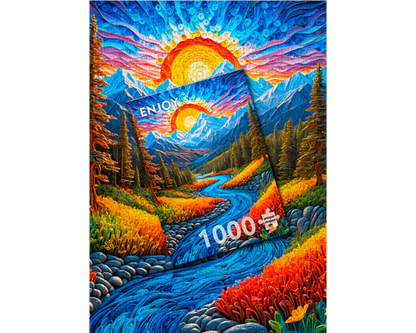 Paisaje al Atardecer: : Rompecabezas 1000 Piezas Enjoy Puzzle