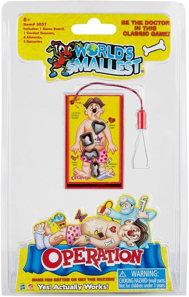 Worlds Smallest Operation - Juego de mesa en miniatura, juego de viaje