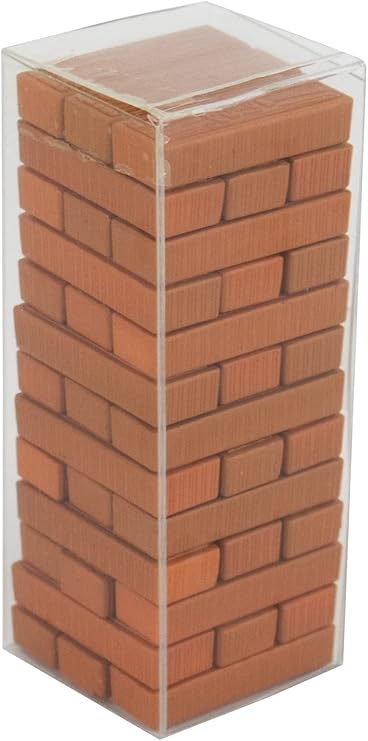 World's Smallest Jenga | Juego clásico en miniatura | Bloques de madera apilables
