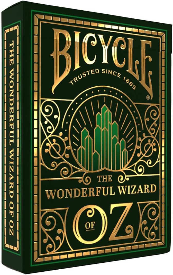 Bicycle Wizard of Oz - Baraja de cartas inspirada en oz, esmeralda y oro, 1 baraja
