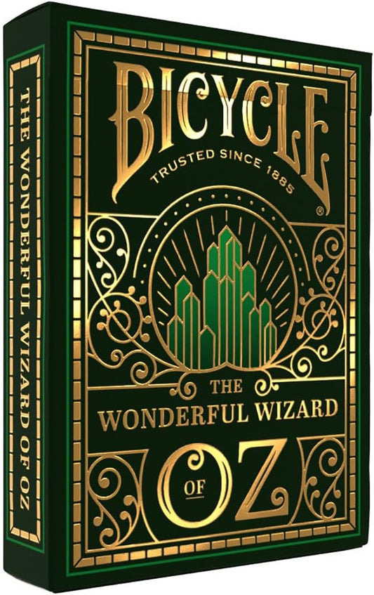 Bicycle Wizard of Oz - Baraja de cartas inspirada en oz, esmeralda y oro, 1 baraja