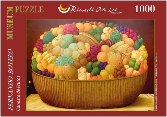 Ricordi - Fernando Botero - Canasta de Frutas, Rompecabezas 1000 Piezas, 25124
