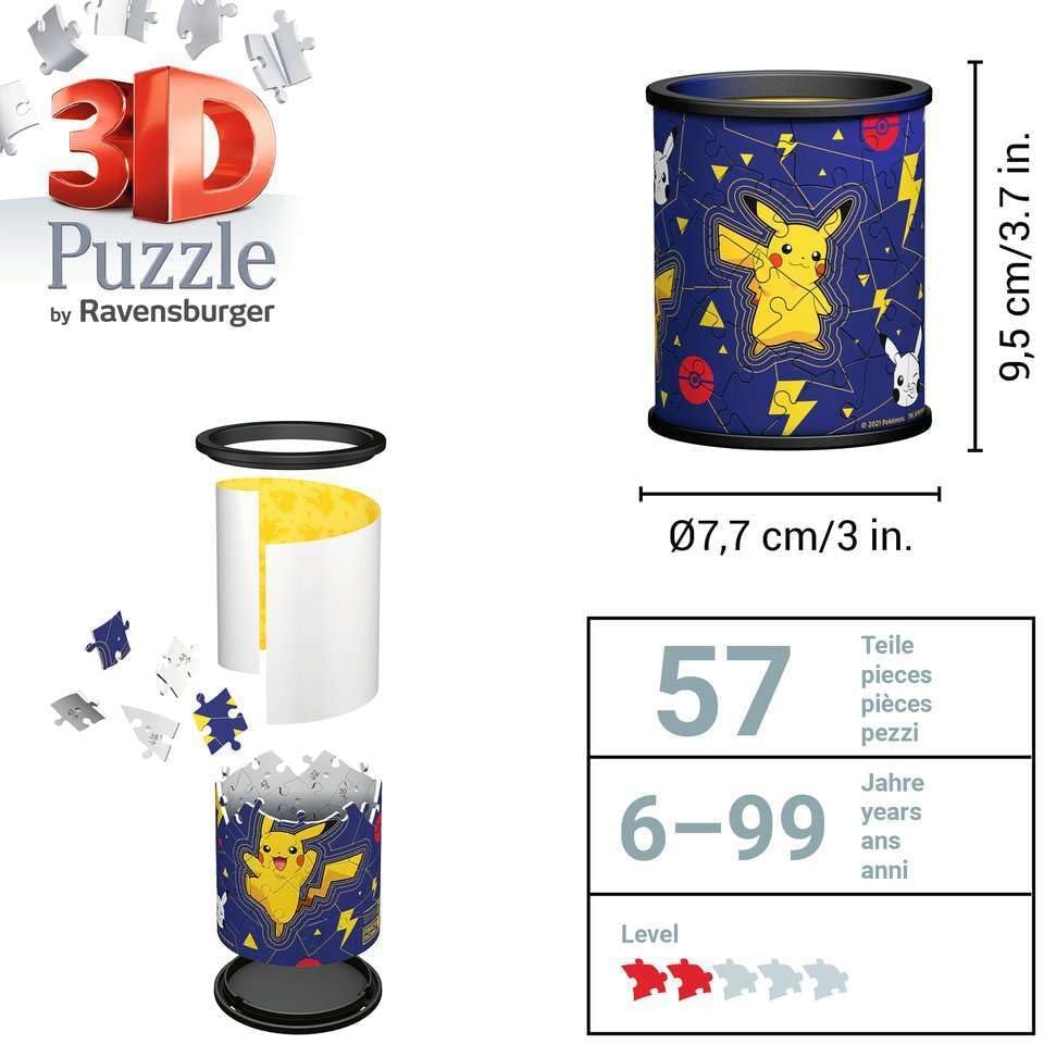 Lapicero Rompecabezas 3D Pokemon 54 piezas