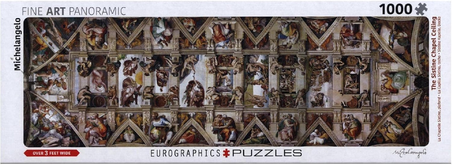 Capilla Sixtina Rompecabezas de Arte 1000 piezas Eurographics Panoramico