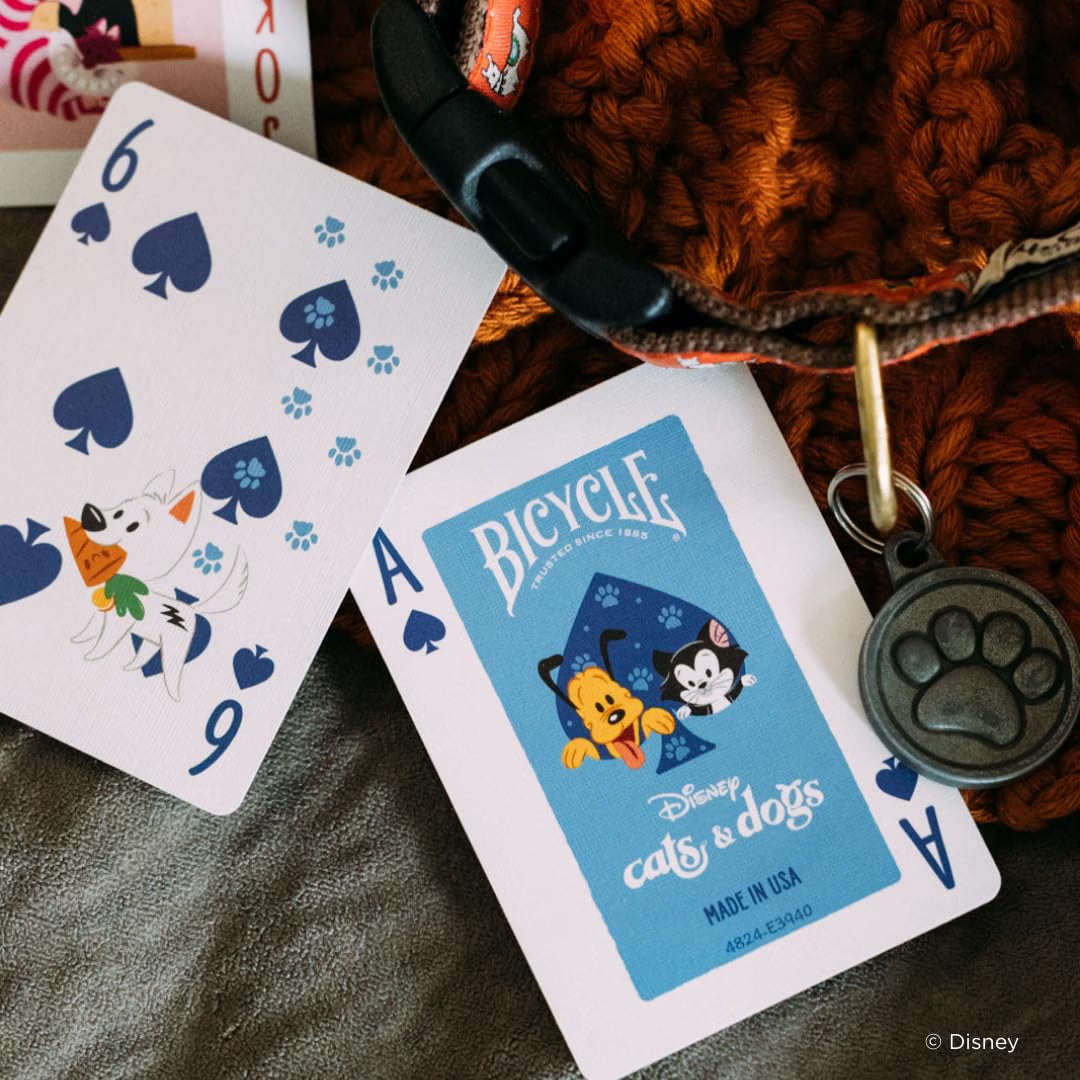 Baraja Coleccionable Bycicle Perros y Gatos de Disney