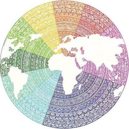 Rompecabezas 500 Piezas Círculo de Colores: Mandala, Multicolor 17168