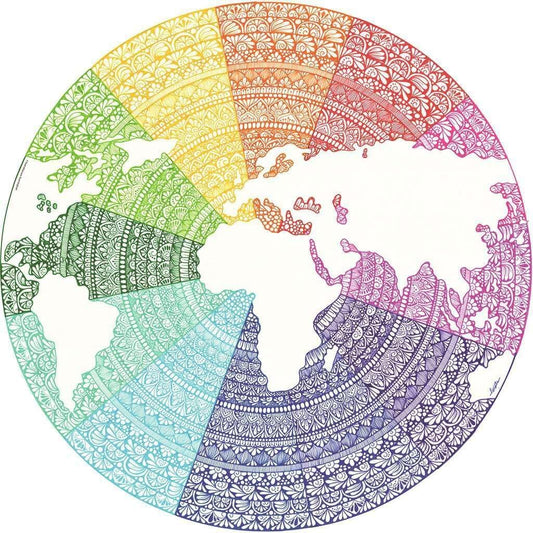 Rompecabezas 500 Piezas Círculo de Colores: Mandala, Multicolor 17168