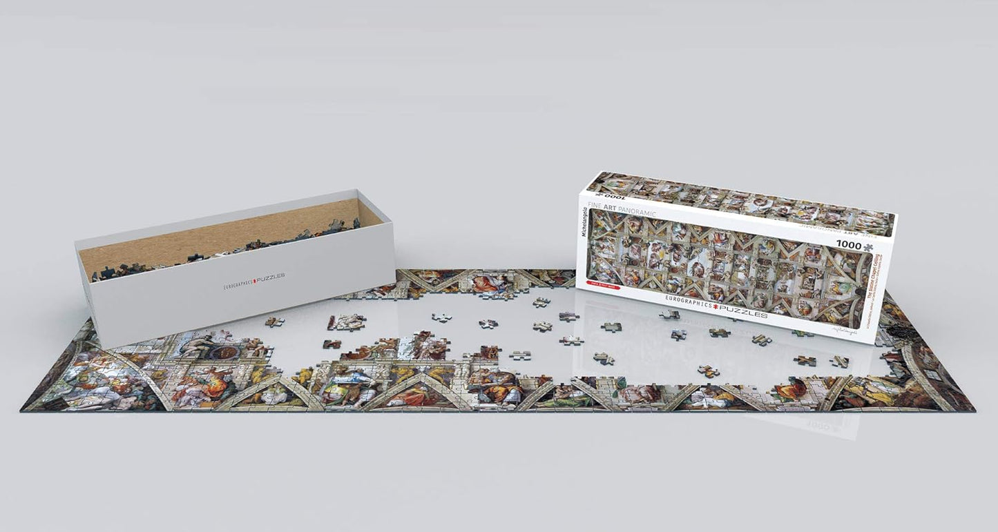 Capilla Sixtina Rompecabezas de Arte 1000 piezas Eurographics Panoramico