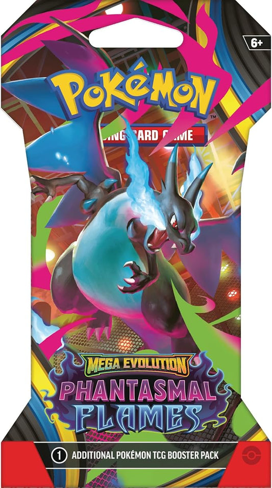 Pokémon TCG: Mega Evolution ME02  Phantasmal Flames Sleeved Booster  ESPAÑOL