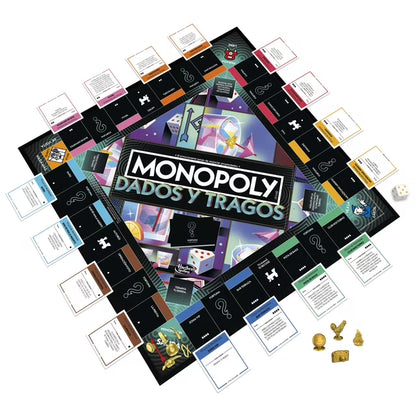 Juego de Mesa Hasbro Gaming Monopoly Dados y Tragos