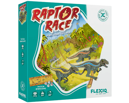 Raptor Race: Juego de Mesa. Marca FlexIQ