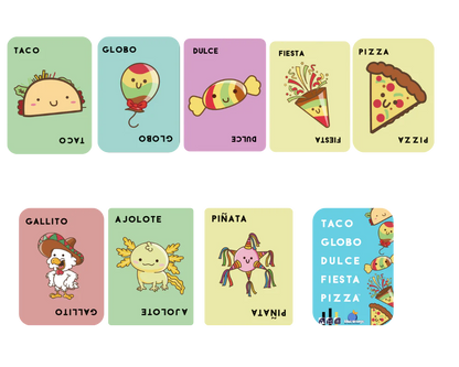 Taco Globo Dulce Fiesta Pizza en Español