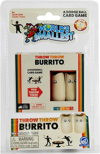 Worlds Smallest Throw Throw Burrito- Juego de mesa en miniatura, juego de viaje