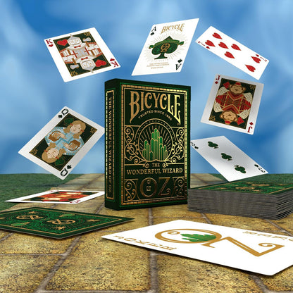 Bicycle Wizard of Oz - Baraja de cartas inspirada en oz, esmeralda y oro, 1 baraja