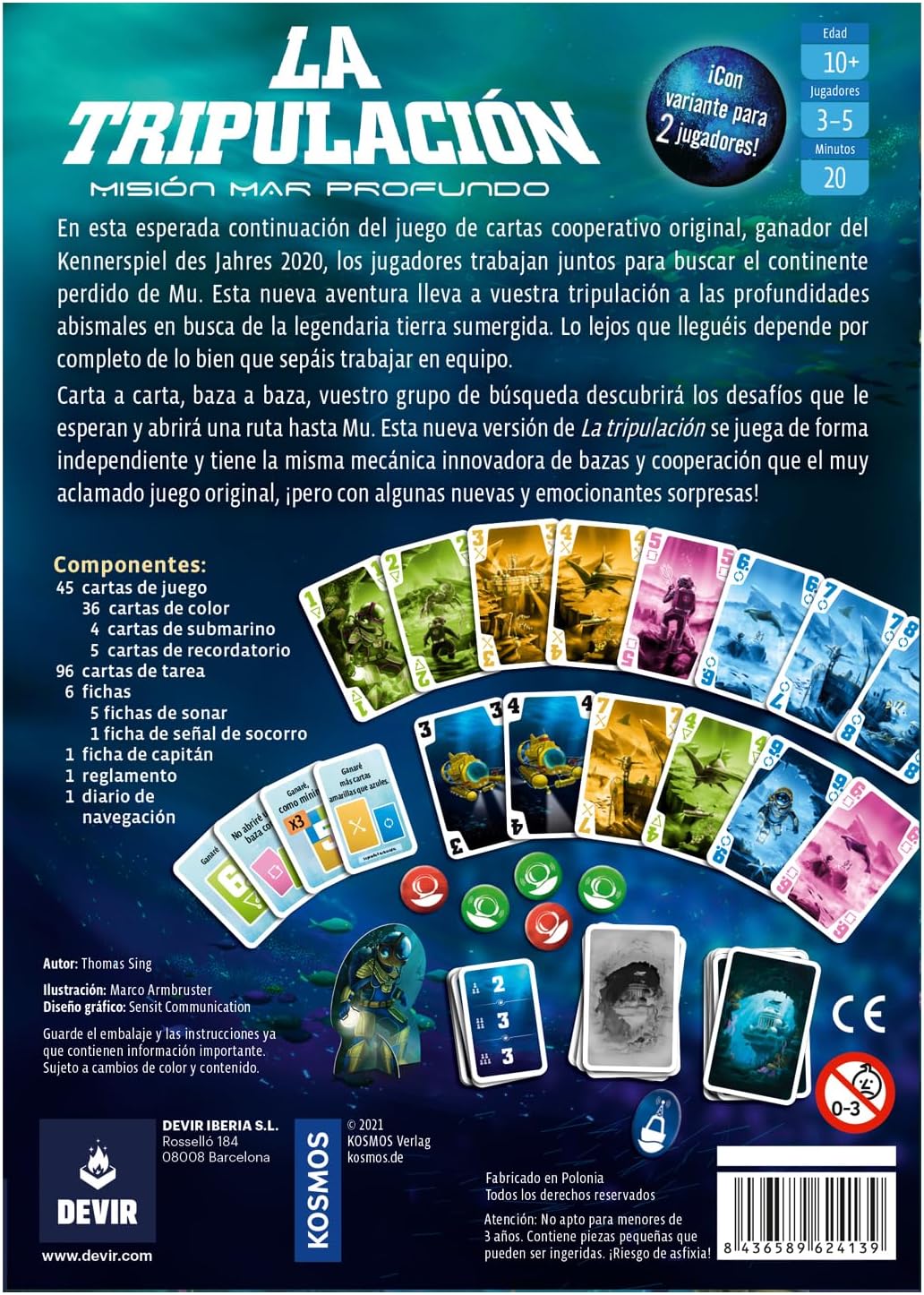 La Tripulación 2: Misión Mar Profundo Juego de Mesa en Español