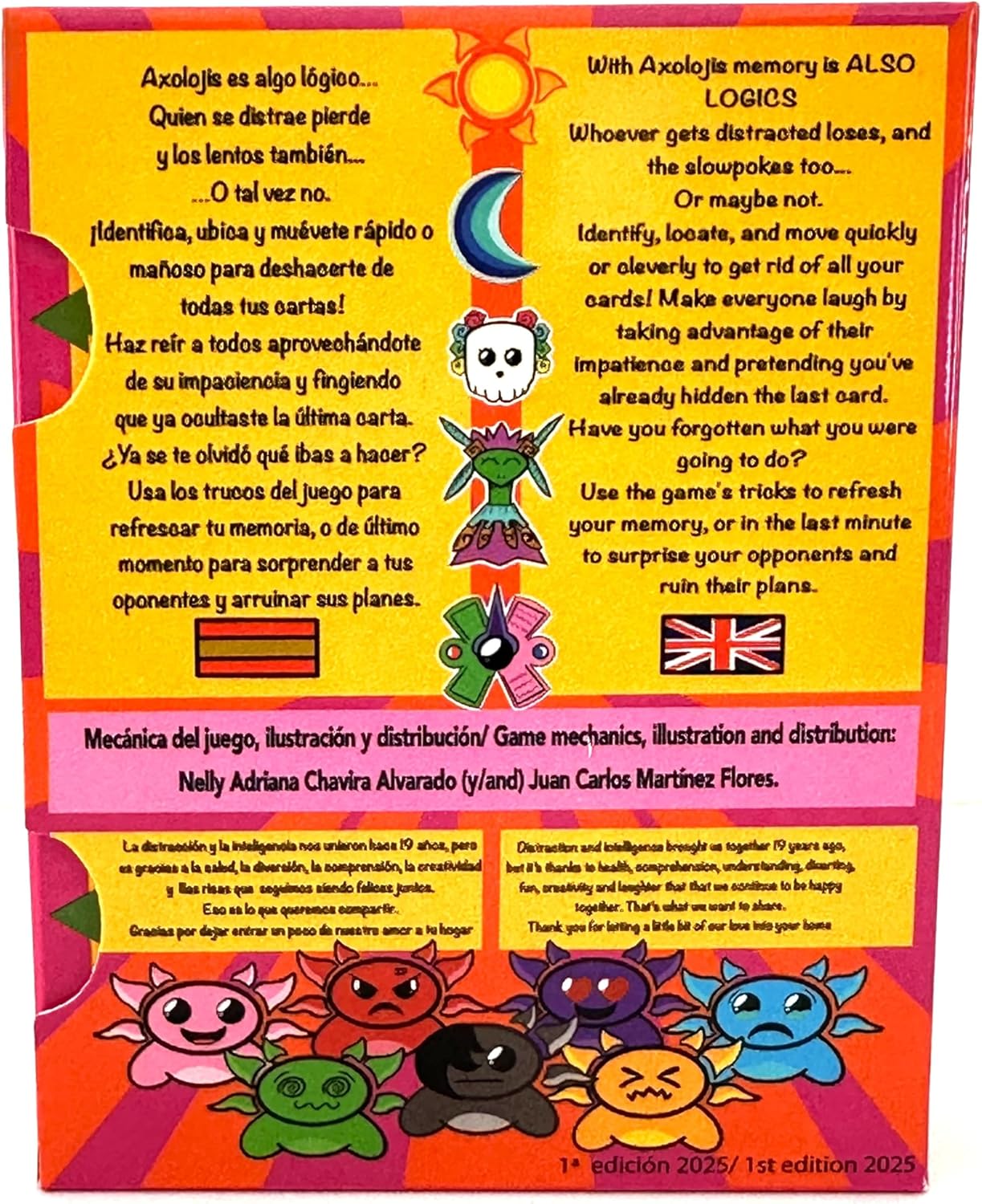 Axolojis - Juego De Mesa O Cartas Ajolotes Portatil para Niños Y Adultos