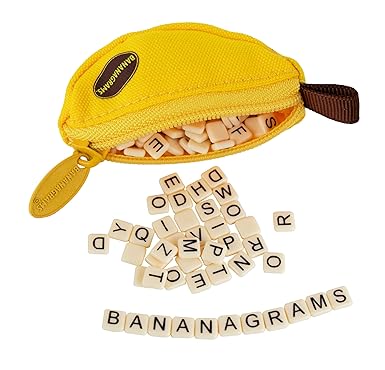 Worlds Smallest Bananagrams - Juego de palabras familiares -