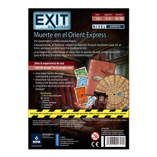 Exit: Muerte en el Orient Express. Nivel Experto
