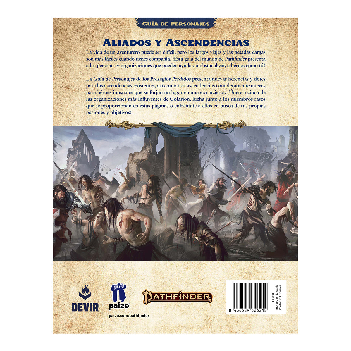 Pathfinder 2a Edición: Guia de Personajes de Presagios Perdidos - ESPAÑOL
