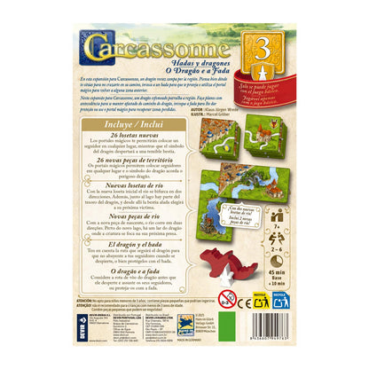 Carcassonne Expansión 3: Dragones y Hadas (Tercera Edición) - ESPAÑOL