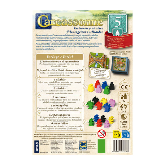 Carcassonne Expansión 5: Emisarios y Alcaldes (Tercera Edición) - ESPAÑOL