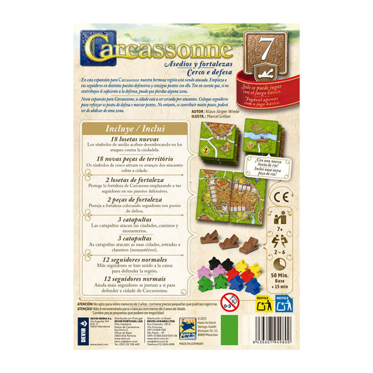 Carcassonne Expansión 7: Asedios y Fortalezas (Tercera Edición) - ESPAÑOL