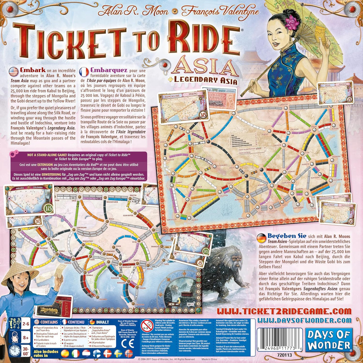 Ticket to ride Asia - Expansion - Multilenguaje