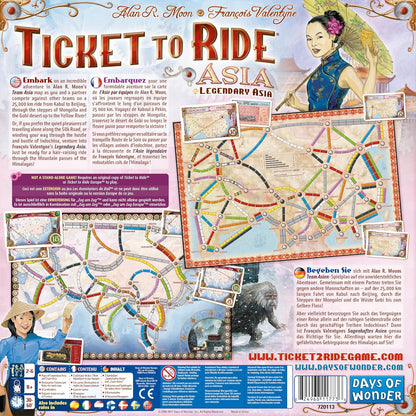 Ticket to ride Asia - Expansion - Multilenguaje