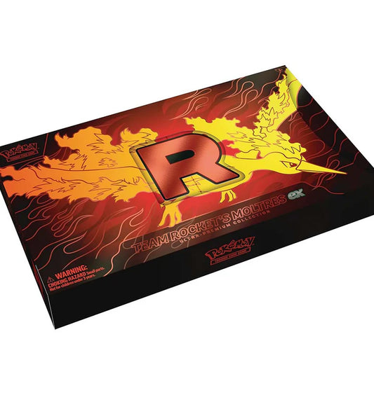 Pokémon TCG: Team Rocket’s Moltres ex Ultra-Premium - INGLÉS