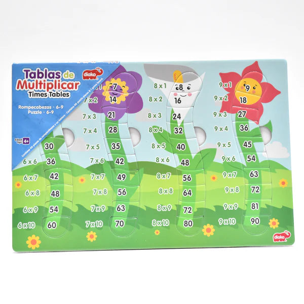 TABLAS DE MULTIPLICAR FLORES 6-9
