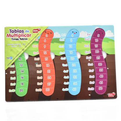 TABLAS DE MULTIPLICAR GUSANITO 2-5