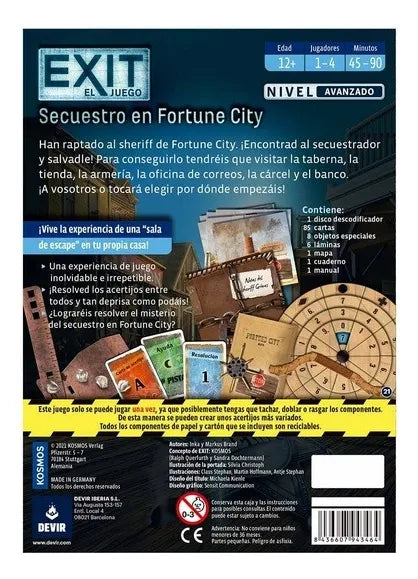 EXIT 25 - Secuestro en Fortune City - Nivel: Avanzado