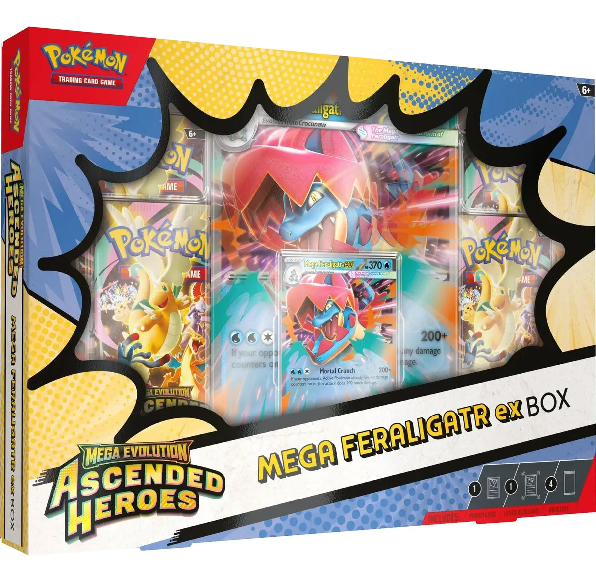 Pokémon TCG: Mega Evolution ME02.5 - Ascended Heroes Mega Meganium/Emboard/Feraligatr Ex box CASE - INGLÉS