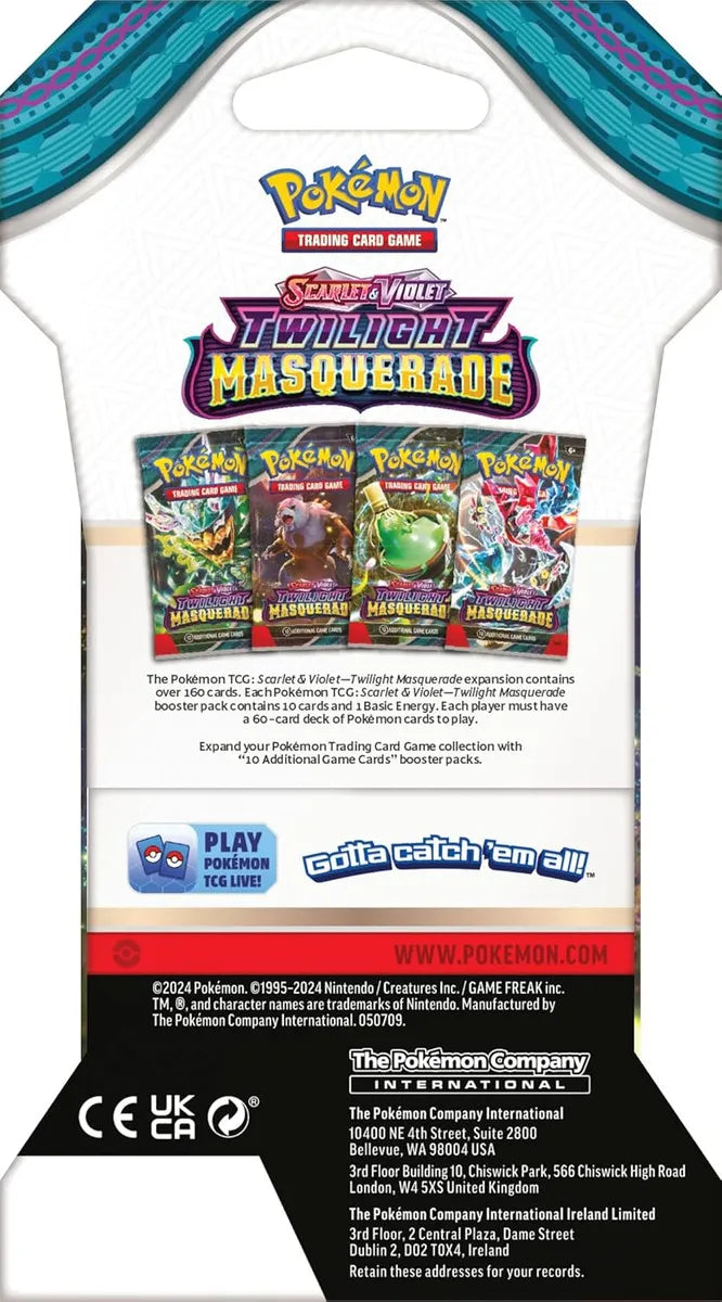 1 SOBRE Pokémon TCG Scarlet & Violet 06 - Twilight Masquerade Sleeved Booster - R ESPAÑOL